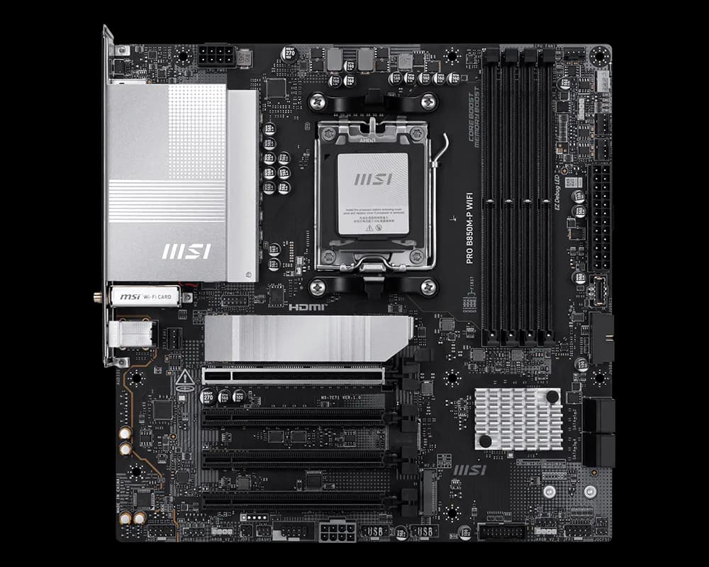 MSI PRO B850M-P WIFI AM5 Micro-ATX DDR5 MSI PRO B850M-P WIFI AM5 Micro-ATX DDR5