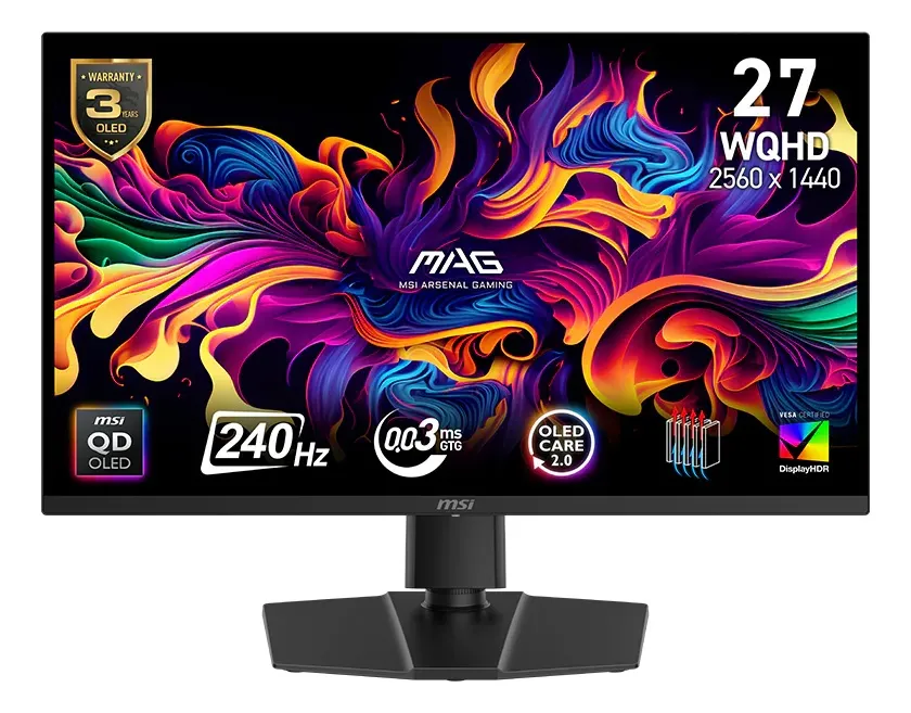MSI MAG 26.5" QHD 240Hz OLED - MAG 271QP QD-OLED X24 MSI MAG 26.5" QHD 240Hz OLED - MAG 271QP QD-OLED X24