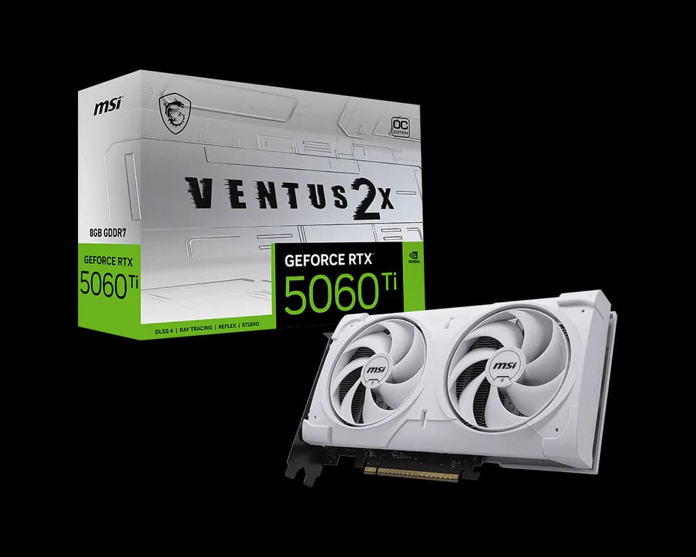 RTX 5060 Ti 8GB MSI RTX 5060 Ti 8GB Ventus 2X OC Plus White