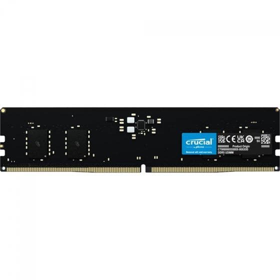Crucial Basics 16GB (1x16GB) DDR5 Crucial Basics 16GB (1x16GB) DDR5 4800MHz CL46 Preto - CT16G48C46U5