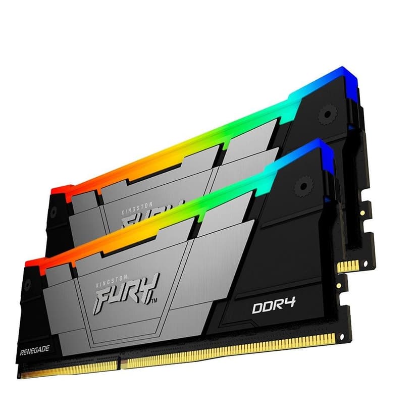 Kingston Fury Renegade RGB 16GB (2x8GB) DDR4 3600MHz CL16 Preto - KF436C16RB2AK2/16