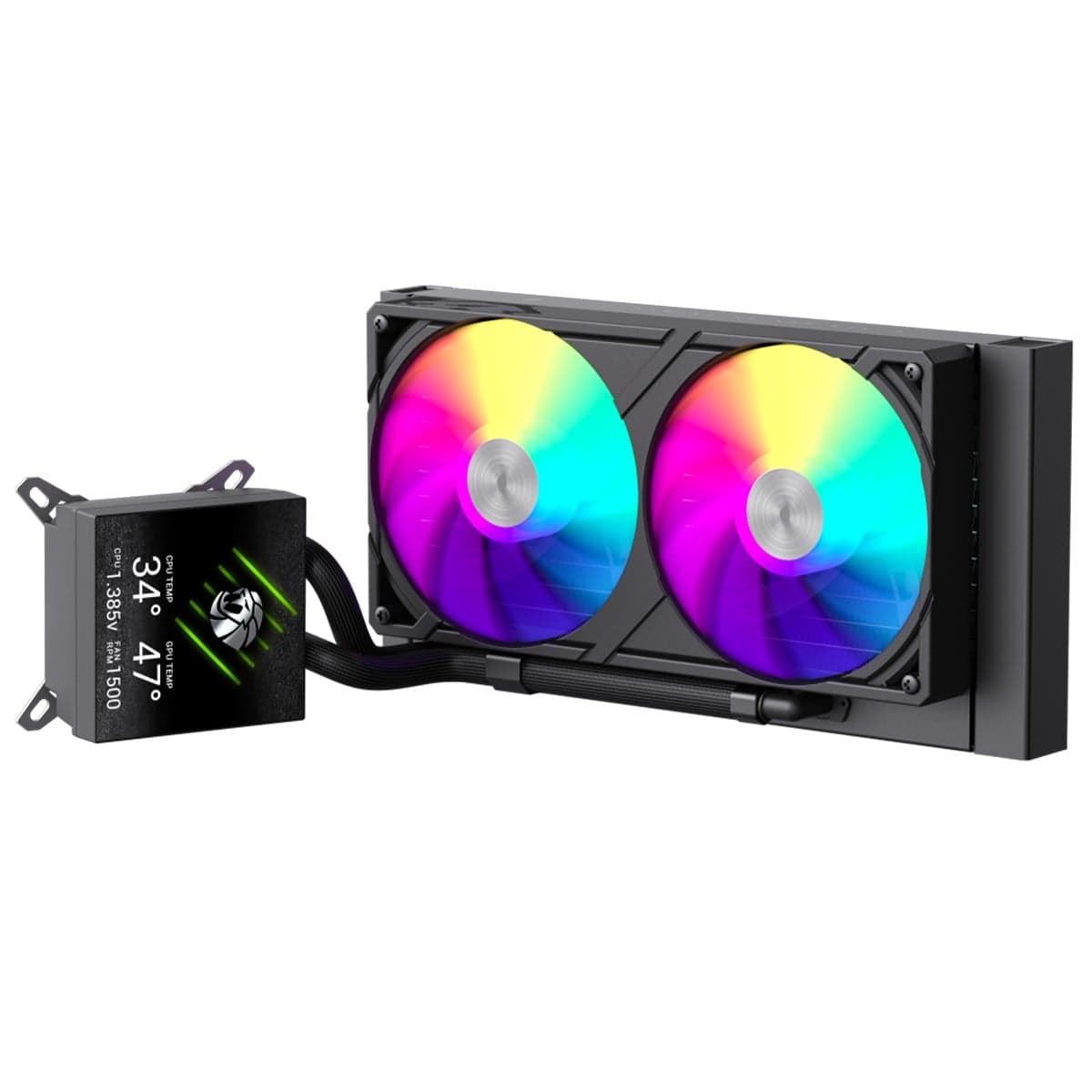 Water Cooler Gamemax Glacier 240 BK 240mm ARGB Water Cooler Gamemax Glacier 240 BK 240mm ARGB Preto - GLACIER240LDBK