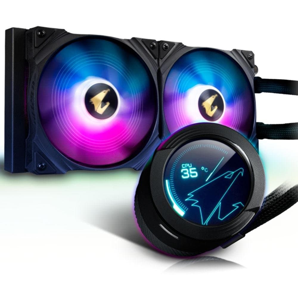 Water Cooler Gigabyte AORUS WATERFORCE X 280 280mm RGB Water Cooler Gigabyte AORUS WATERFORCE X 280 280mm RGB Preto - GP-AORUS WATERFORCE X 280