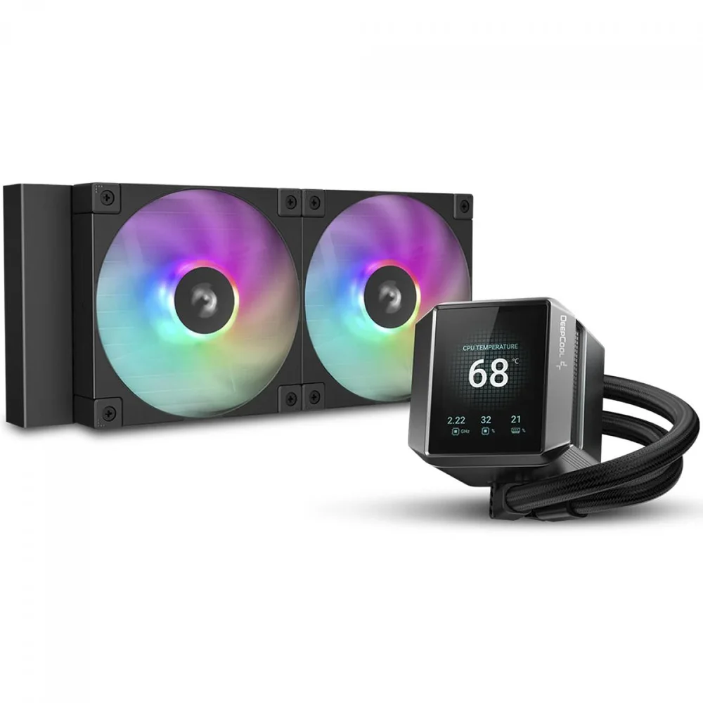 Water Cooler DeepCool Mystique 240 240mm ARGB Water Cooler DeepCool Mystique 240 240mm ARGB Preto - R-LX550-BKADSNC-G-1