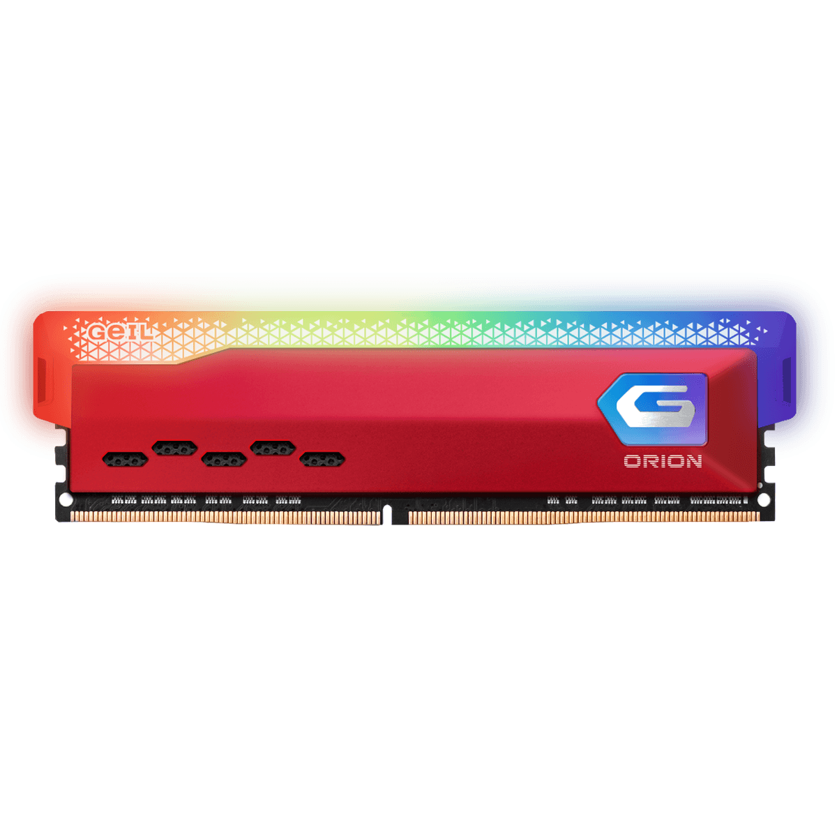 Geil Orion RGB 16GB (1x16GB) DDR4 Geil Orion RGB 16GB (1x16GB) DDR4 3200MHz CL16 Vermelho - GAOSR416GB3200C16BSC