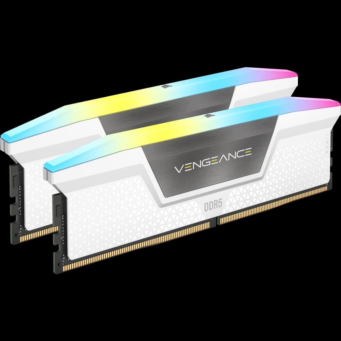 Corsair Vengeance RGB 32GB (2x16GB) DDR5 Corsair Vengeance RGB 32GB (2x16GB) DDR5 6400MHz CL36 Branco - CMH32GX5M2B6400C36W