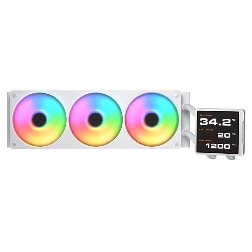 Water Cooler Cougar Poseidon Vistek Pro 360mm ARGB Branco - 3MPVP360.0002