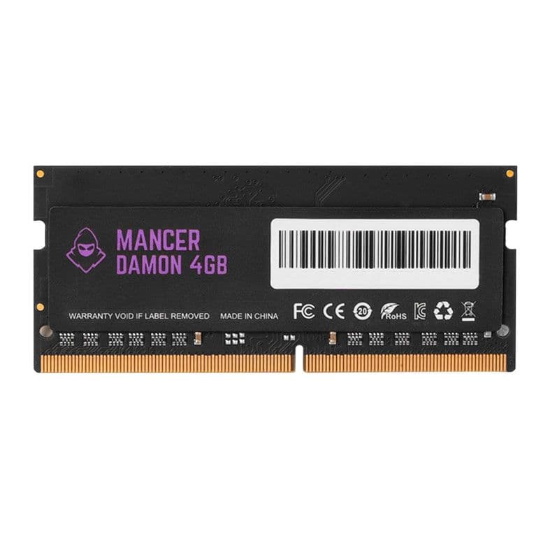Mancer Damon 4GB DDR4 SO-DIMM Mancer Damon 4GB (1x4GB) DDR4 SO-DIMM 2666MHz CL19 Preto - MCR-DMN-4GB
