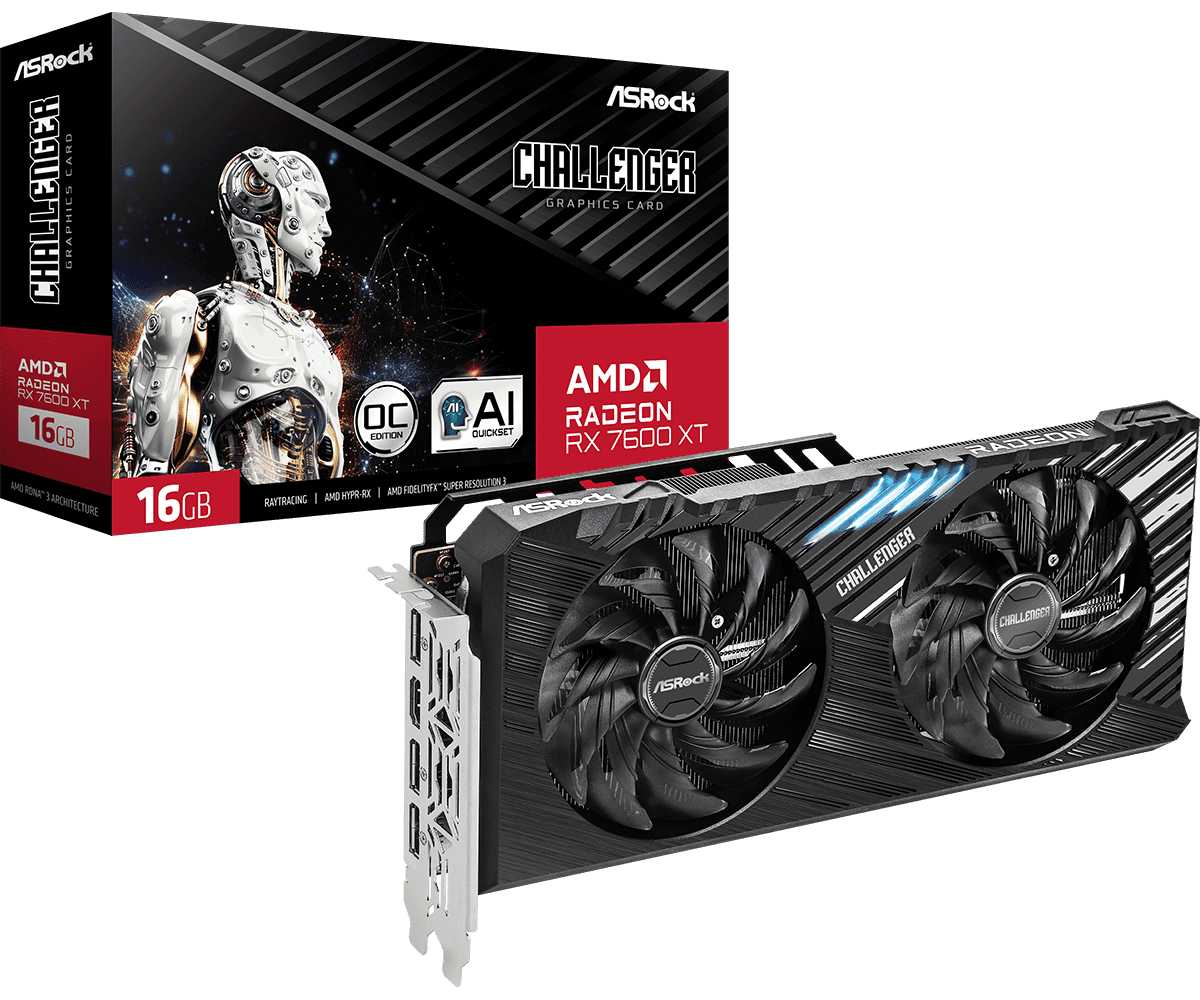 RX 7600 XT ASRock RX 7600 XT Challenger OC