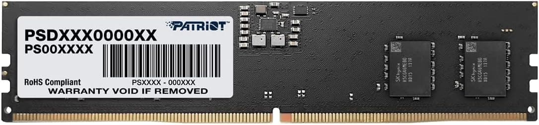 Patriot Signature Line 8GB (1x8GB) DDR5 Patriot Signature Line 8GB (1x8GB) DDR5 4800MHz CL40 Preto - PSD58G480041