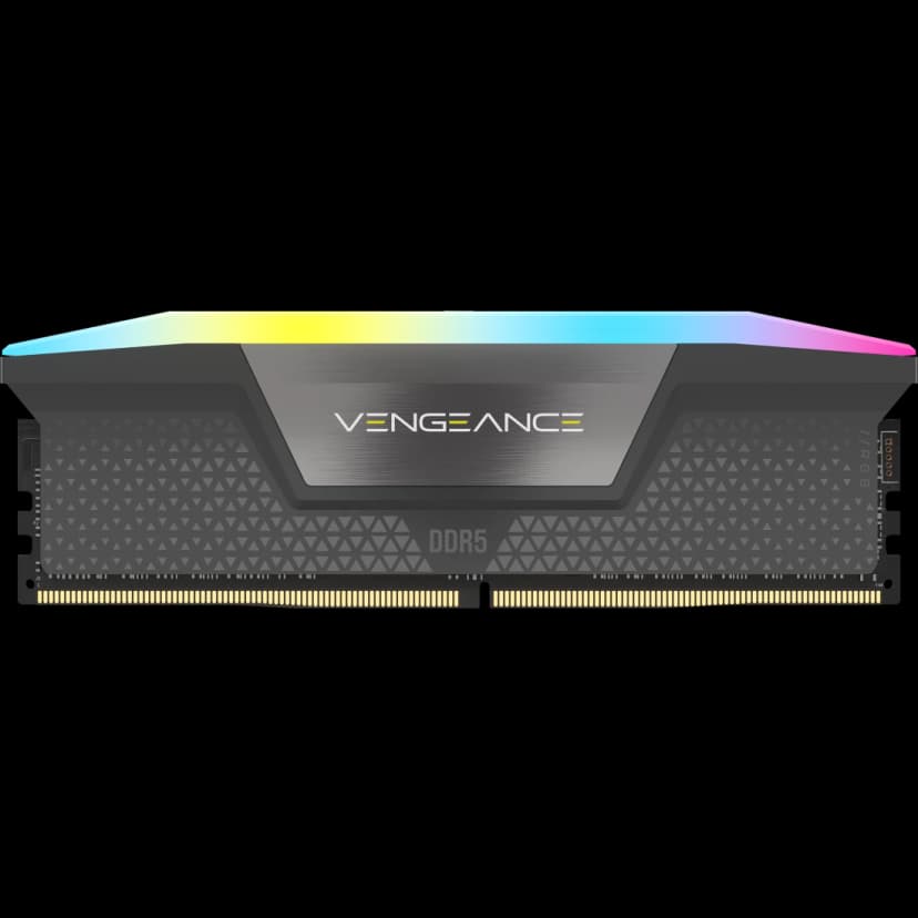 Corsair Vengeance RGB 16GB (1x16GB) DDR5 5200MHz CL40 Cinza - CMH16GX5M1B5200Z40