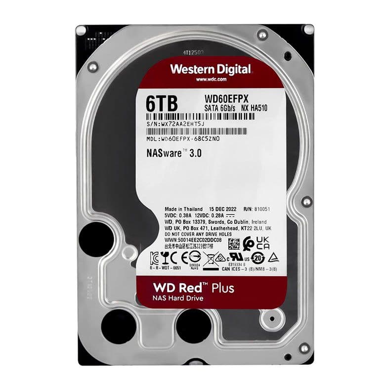 Western Digital Red Plus 6TB HDD SATA III - WD60EFPX