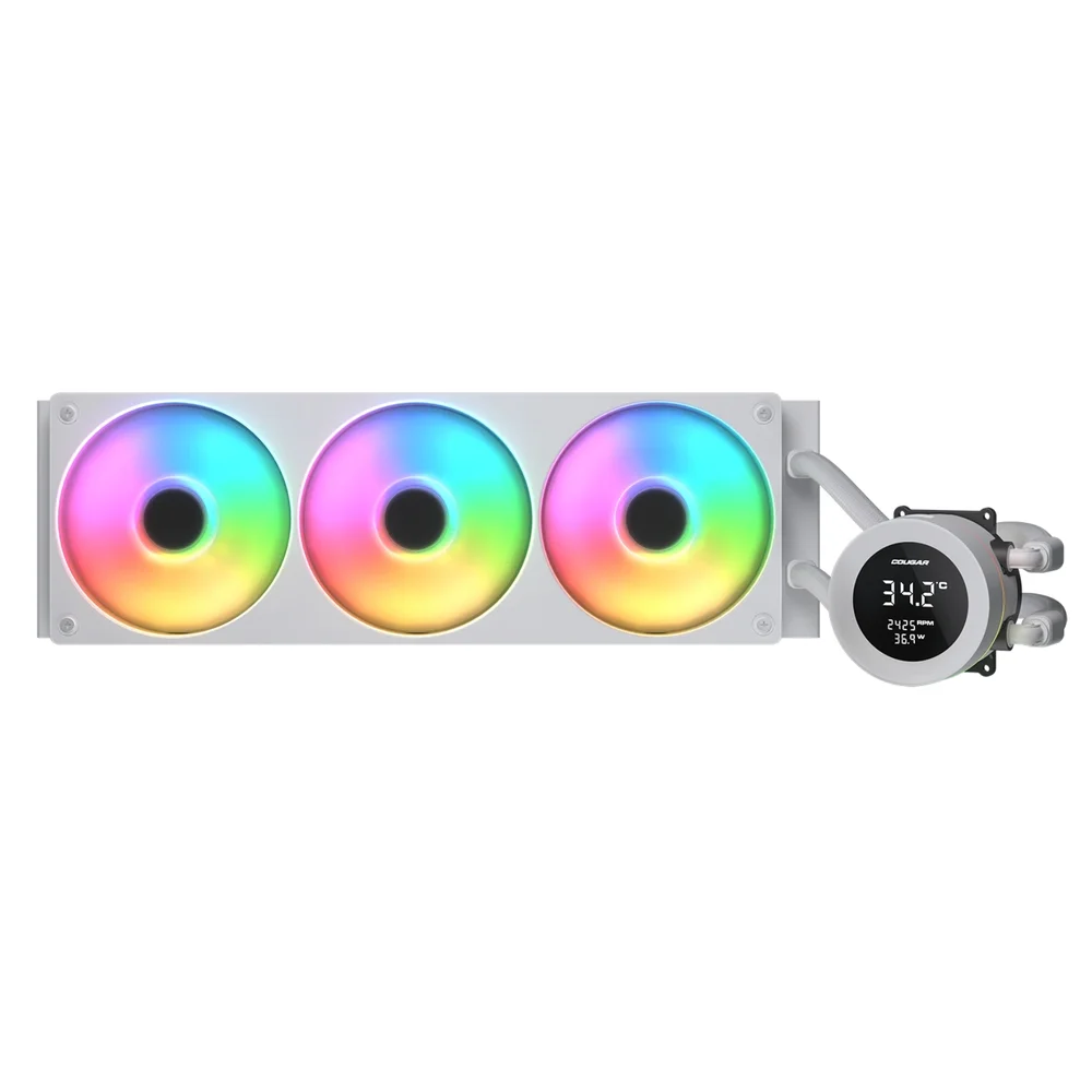 Water Cooler Cougar Poseidon Vistek 360mm ARGB Water Cooler Cougar Poseidon Vistek 360mm ARGB Branco - CGR-PSDVARGB-W-360