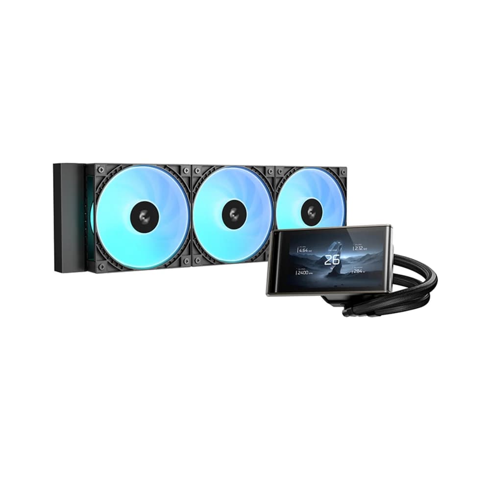 Water Cooler DeepCool LT360 Vision 360mm ARGB Water Cooler DeepCool LT360 Vision 360mm ARGB Preto - LT360VISION-BKAMMC-G-1