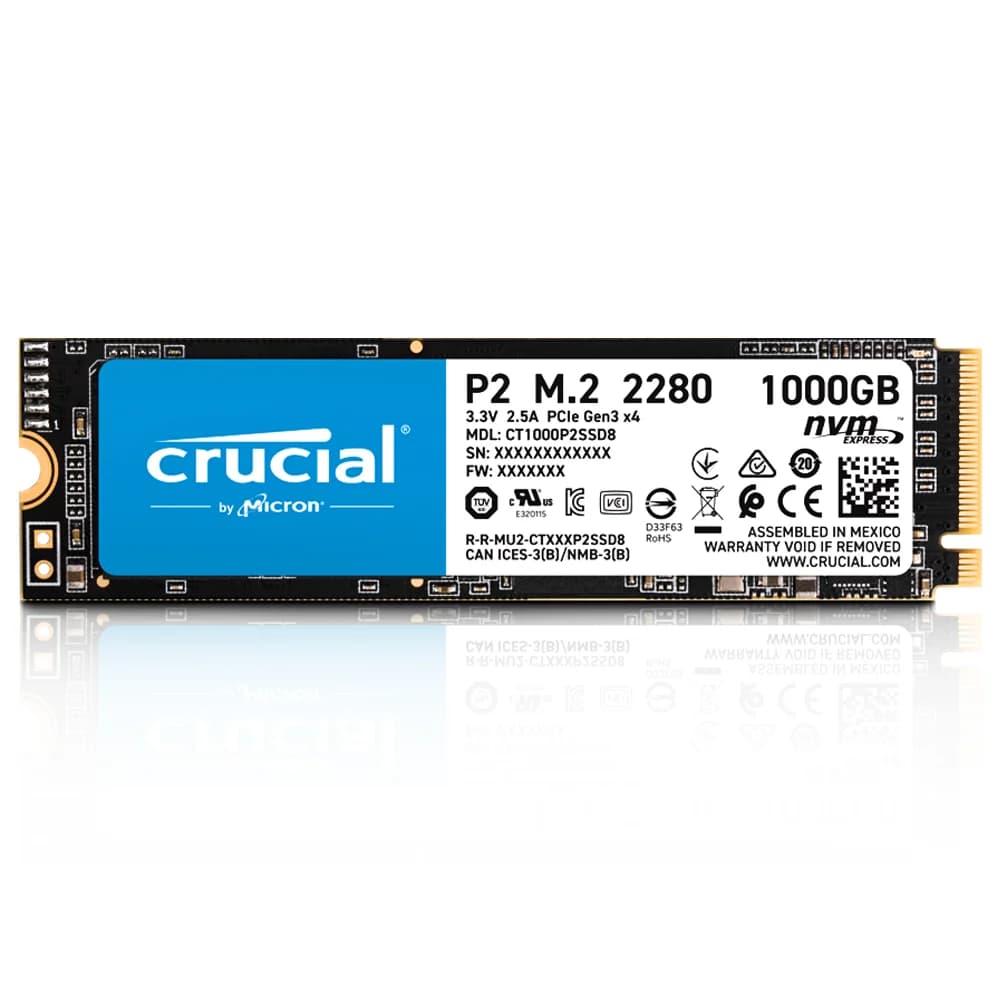 Crucial P2 1TB SSD NVMe Gen 3 - CT1000P2SSD8 Crucial P2 1TB SSD NVMe Gen 3 - CT1000P2SSD8