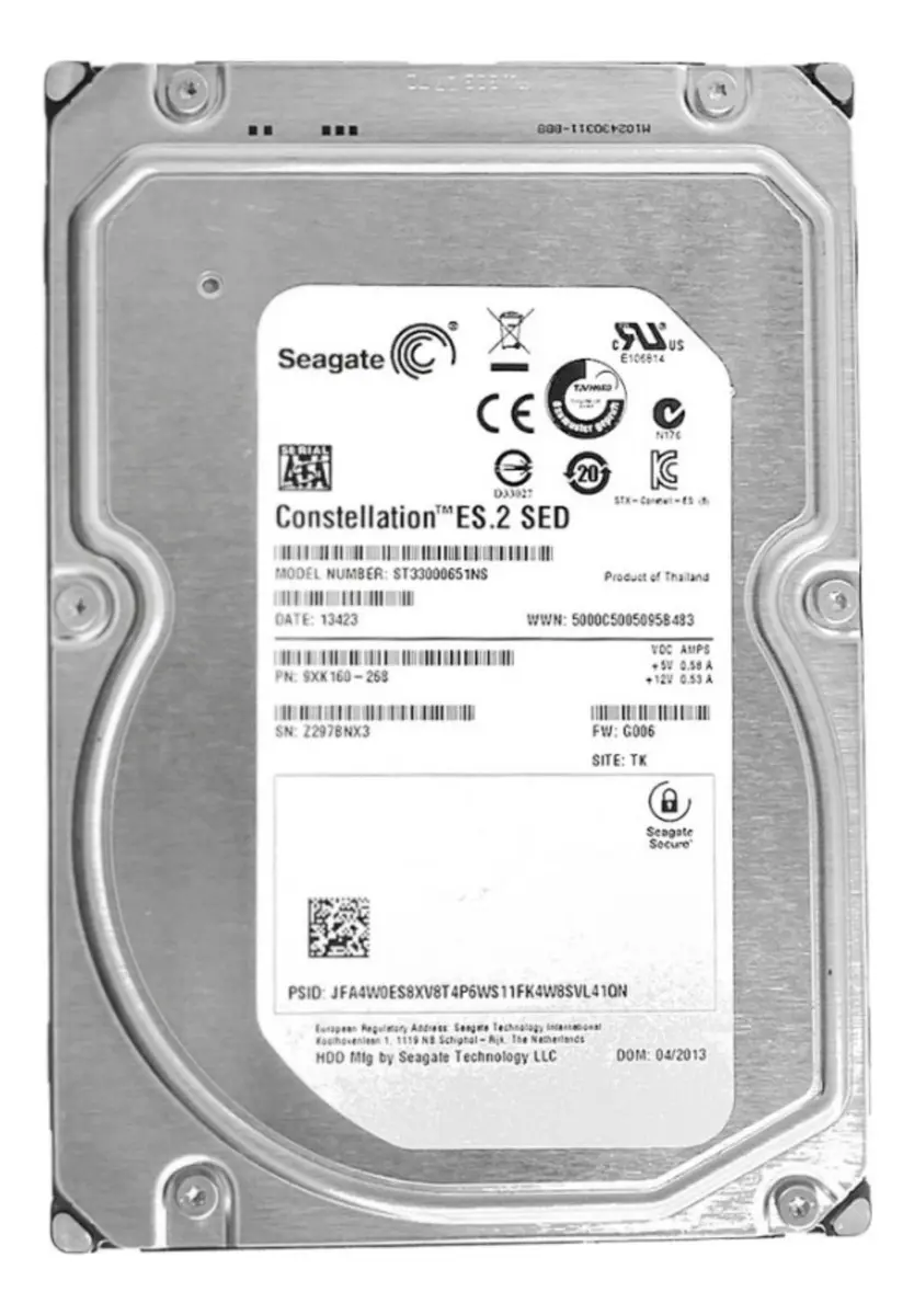 Seagate Constellation 3TB HDD SATA III - ST33000651NS Seagate Constellation 3TB HDD SATA III - ST33000651NS