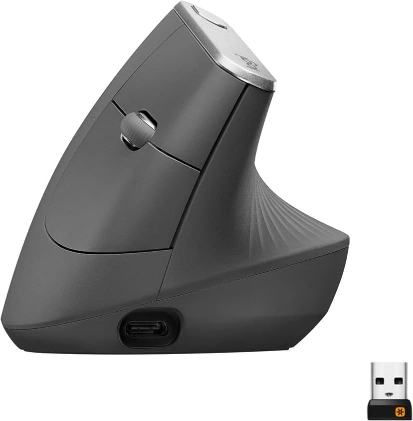 Logitech MX Vertical Sem Fio 4000 DPI Cinza - 910-005449