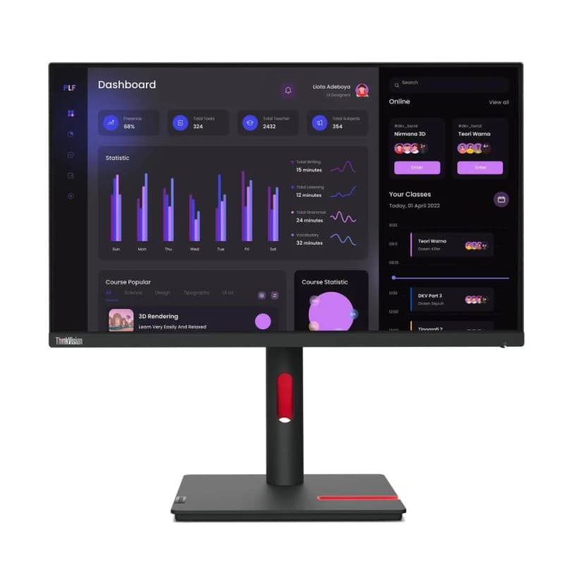 Lenovo ThinkVision 23.8" FHD 60Hz IPS - 63CFMAR1BR