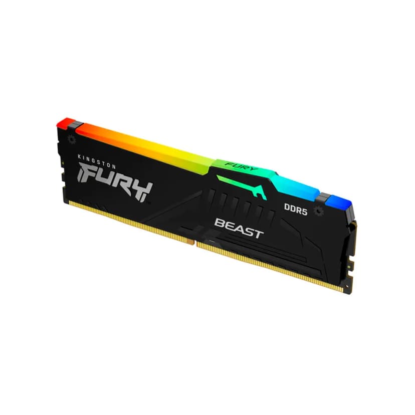 Kingston Fury Beast RGB 16GB (1x16GB) DDR5 6000MHz CL36 Preto - KF560C36BBEA-16