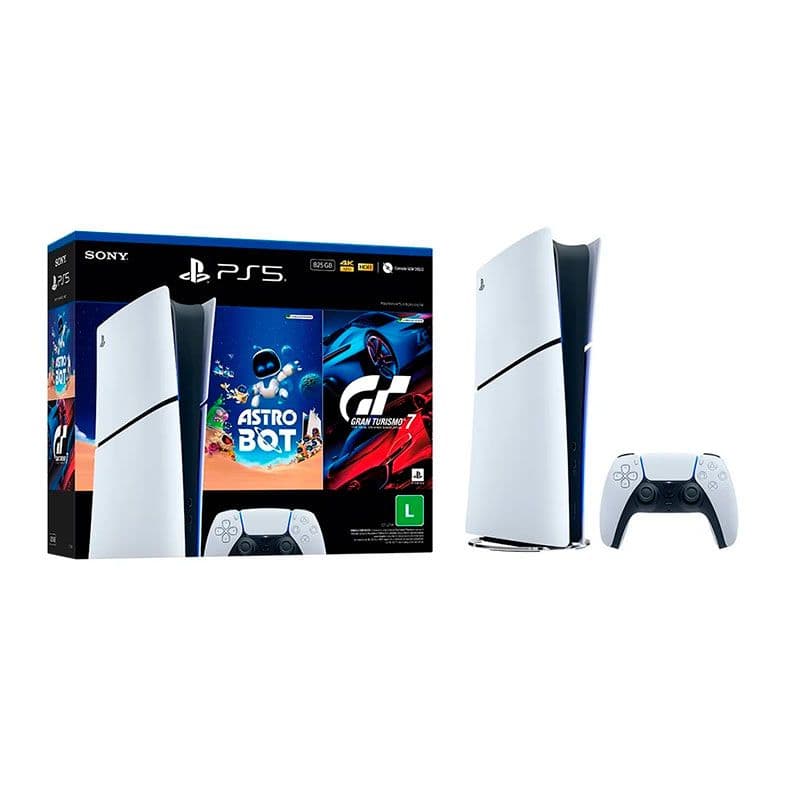 PlayStation 5 - Digital PlayStation 5 Slim 825GB - Digital + 1 Controle + 2 Jogos