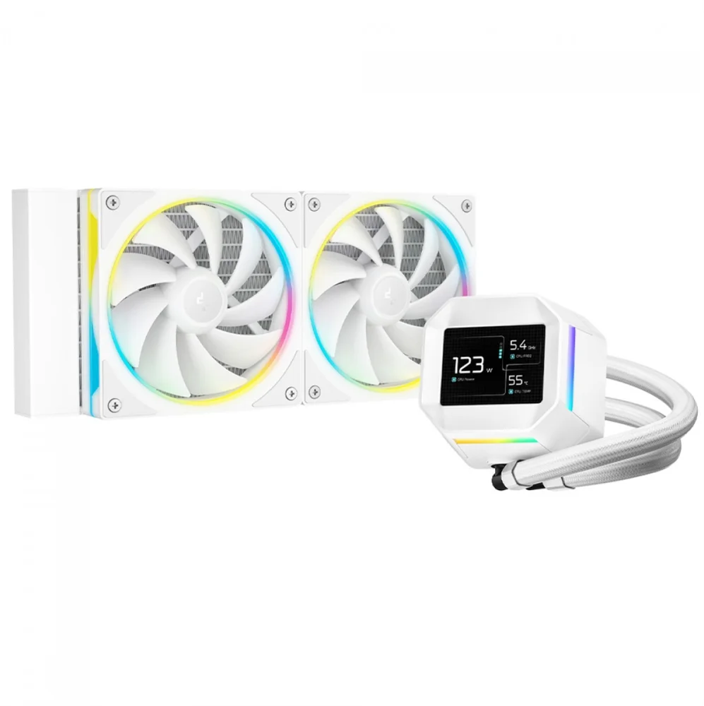 Water Cooler DeepCool LM240 WH 240mm ARGB Water Cooler DeepCool LM240 WH 240mm ARGB Branco - R-LM240-WHDMMC-1