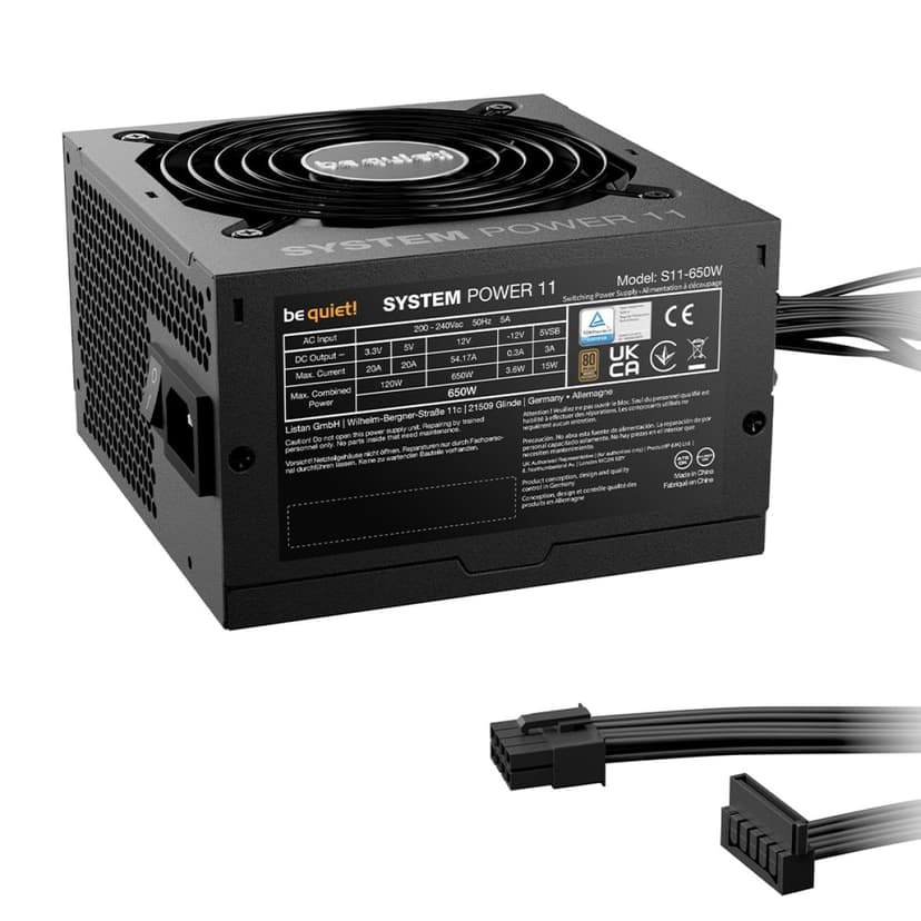 be quiet! System Power 11 U 650W 650W 80 Plus Bronze ATX 3.1 - BP918