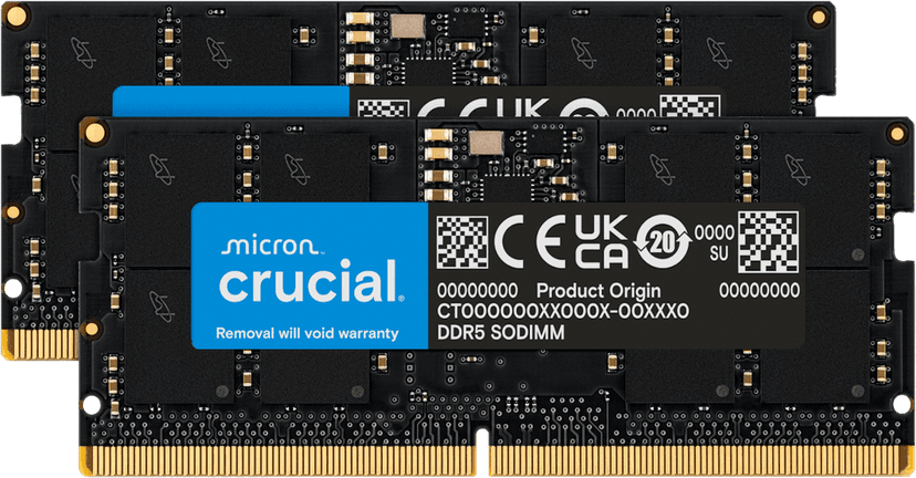 Crucial Basics 32GB (2x16GB) DDR5 SO-DIMM 5600MHz CL46 Preto - CT2K16G56C46S5