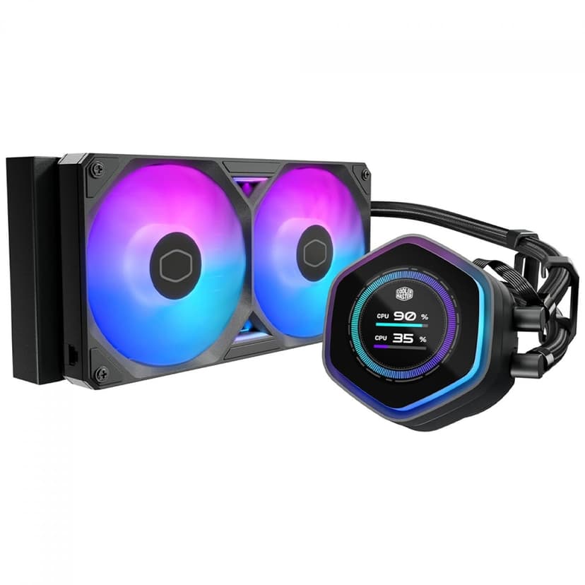 Water Cooler Cooler Master MasterLiquid 240 Atmos II LCD 240mm ARGB Preto - MLX-D24M-A25SZ-L1