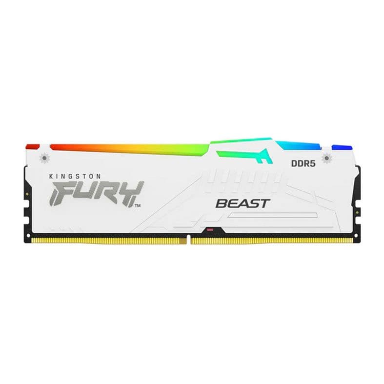Kingston Fury Beast RGB 32GB (1x32GB) DDR5 Kingston Fury Beast RGB 32GB (1x32GB) DDR5 5600MHz CL36 Branco - KF556C36BWEA-32