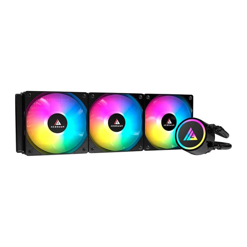 Water Cooler Acegeek E360 Rainbow 360mm RGB Preto - AG-E360-BK