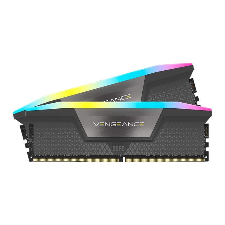 Corsair Vengeance RGB 32GB DDR5 Corsair Vengeance RGB 32GB (2x16GB) DDR5 6000MHz CL36 Cinza - CMH32GX5M2E6000Z36