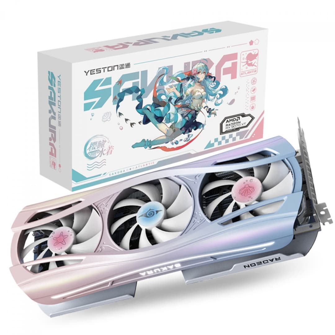 RX 9070 XT Yeston RX 9070 XT Sakura Atlantis