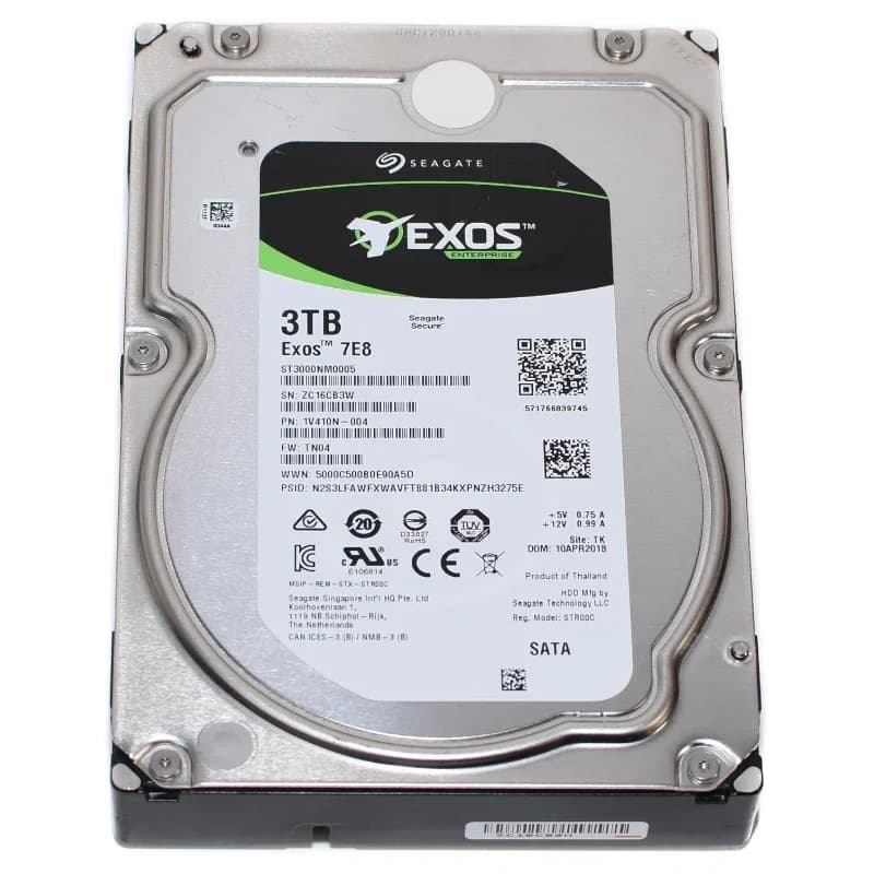 Seagate Exos 7E8 3TB HDD SATA III - ST3000NM0005 Seagate Exos 7E8 3TB HDD SATA III - ST3000NM0005
