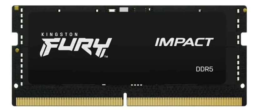 Kingston Fury Impact 16GB (1x16GB) DDR5 SO-DIMM 6400MHz CL38 Preto - KF564S38IB-16