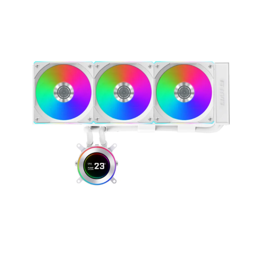 Water Cooler Lian Li HydroShift II LCD-C 360CL 360mm RGB Water Cooler Lian Li HydroShift II LCD-C 360CL 360mm RGB Branco - GHS2LCD36RW WHITE