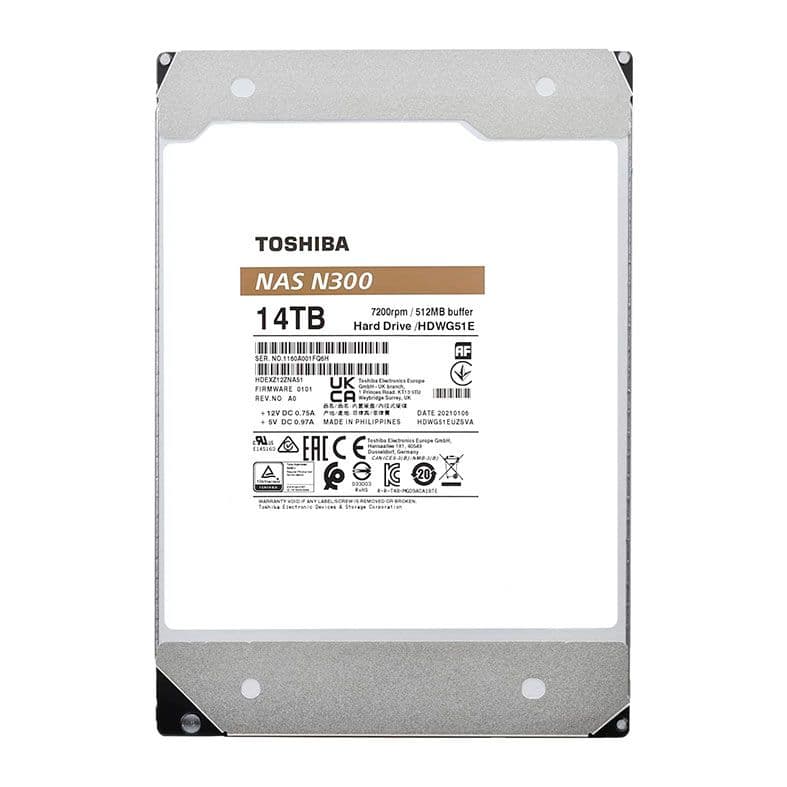 Toshiba N300 14TB HDD SATA III - HDWG51EXZSTA