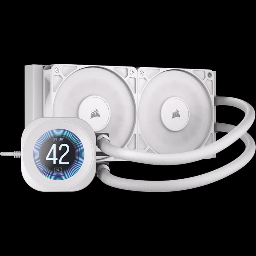 Water Cooler Corsair Nautilus 240 RS LCD 240mm Branco - CW-9061032-WW