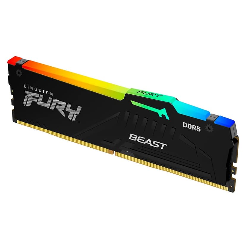Kingston Fury Beast RGB 32GB (1x32GB) DDR5 6400MHz CL32 Preto - KF564C32BBEA-32