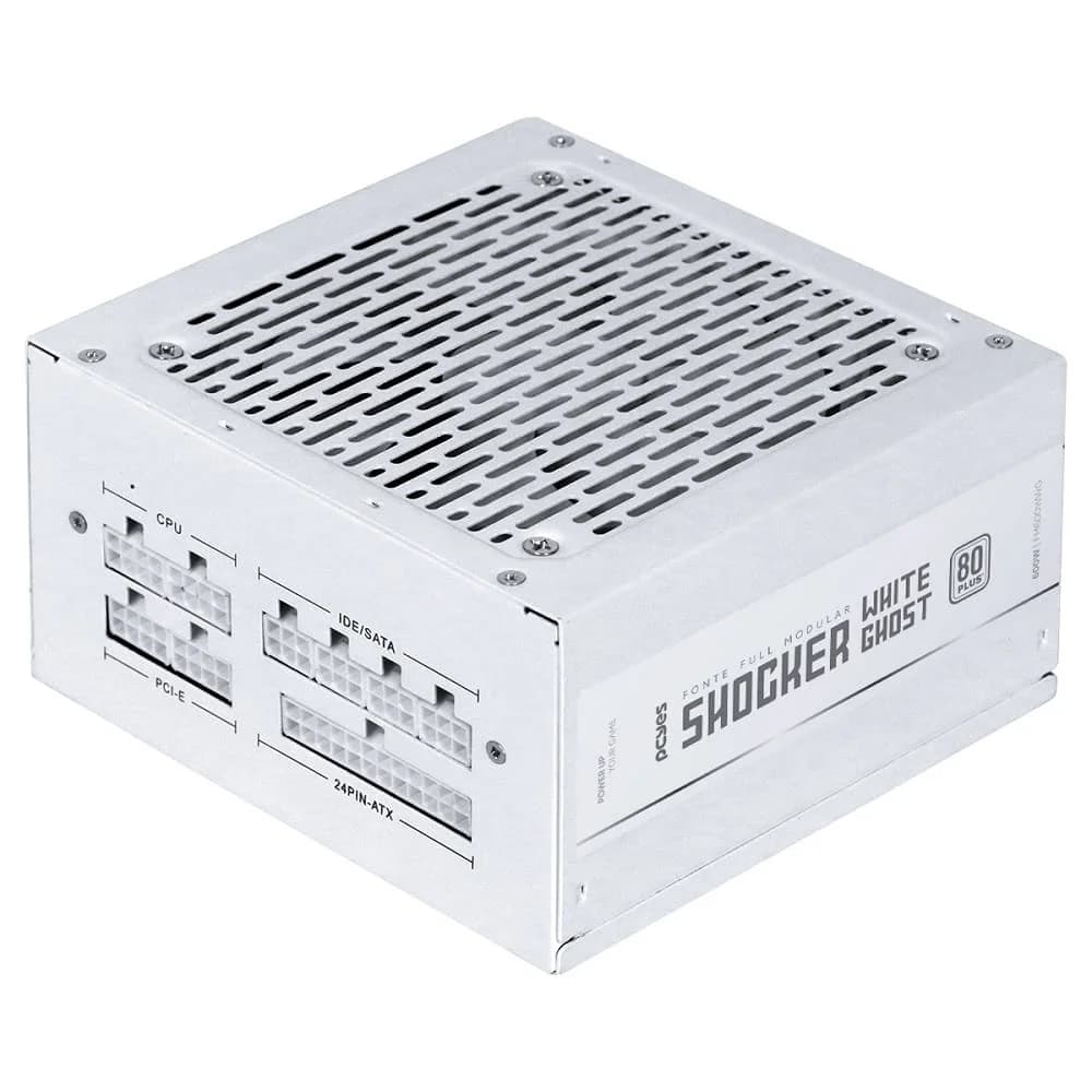 PCYES Shocker White Ghost 600W 80 Plus White Modular - FM600WWG PCYES Shocker White Ghost 600W 80 Plus White Modular - FM600WWG