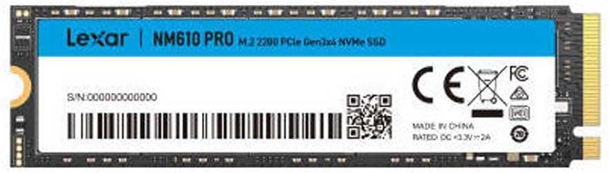 Lexar NM610 Pro 2TB SSD NVMe Gen 3 - LNM610P002T-RNNNG Lexar NM610 Pro 2TB SSD NVMe Gen 3 - LNM610P002T-RNNNG