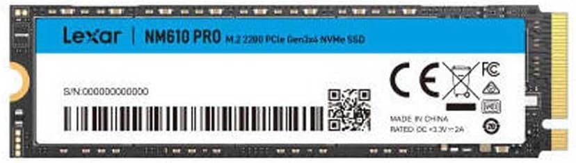 Lexar NM610 Pro 2TB SSD NVMe Gen 3 - LNM610P002T-RNNNG