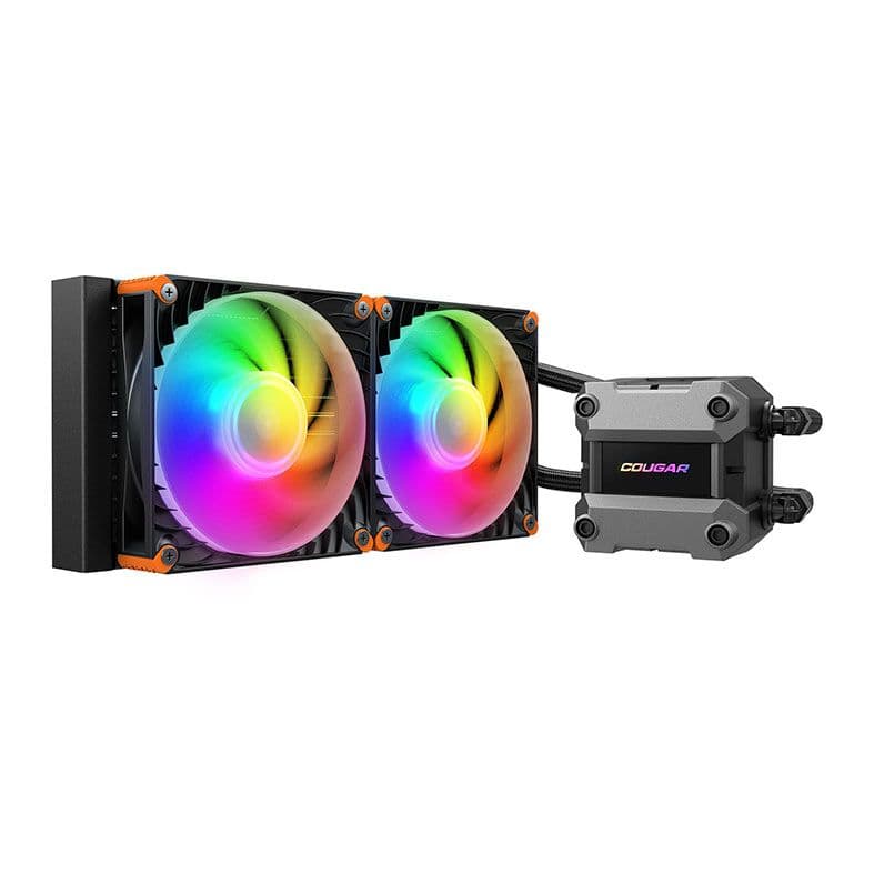 Water Cooler Cougar Poseidon Ultra 240 240mm ARGB Preto - CGR-PSDUTRGB-B-240