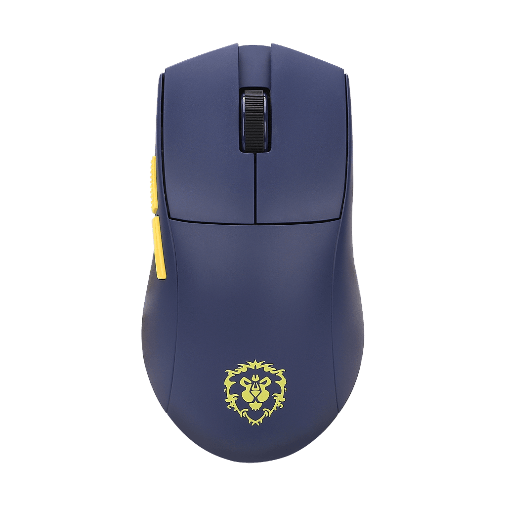 Redragon King Pro Sem Fio, Sensor PixArt PAW3395, 26000 DPI Redragon King Pro Sem Fio, Sensor PixArt PAW3395, 26000 DPI, Edição World of Warcraft Aliança - YGK01-BL