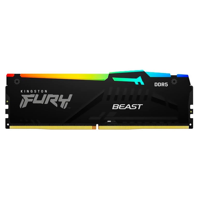 Kingston Fury Beast RGB 32GB (1x32GB) DDR5 6000MHz CL36 Preto - KF560C36BBEA-32