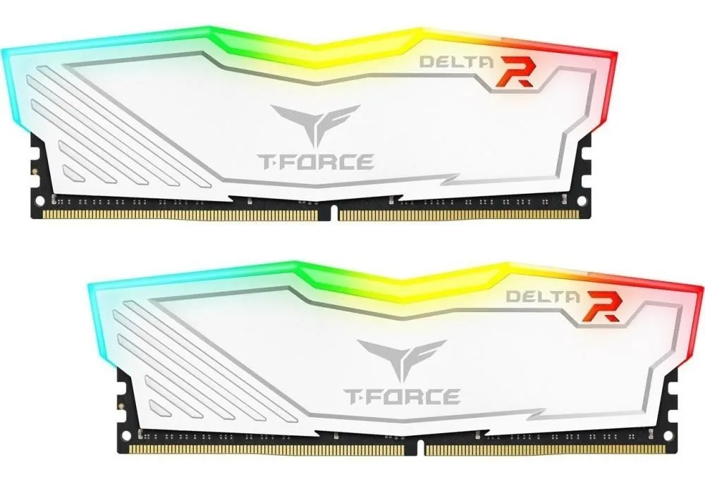 Team Group T-Force Delta RGB 16GB DDR4 Team Group T-Force Delta RGB 16GB (2x8GB) DDR4 3200MHz CL16 Branco - TF4D416G3200HC16FDC01