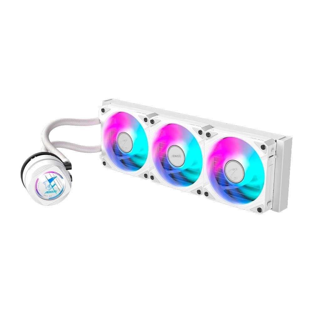 Water Cooler Gigabyte AORUS WATERFORCE II 360 ICE 360mm RGB Water Cooler Gigabyte AORUS WATERFORCE II 360 ICE 360mm RGB Branco - GP-AORUS WATERFORCE II 360 ICE