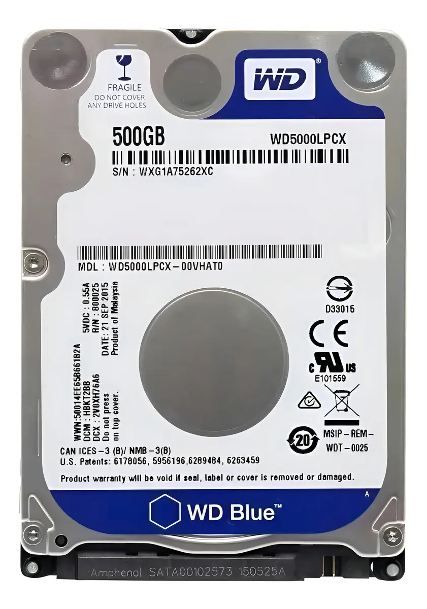Western Digital 500GB HDD SATA III - WD5000LPCX Western Digital 500GB HDD SATA III - WD5000LPCX