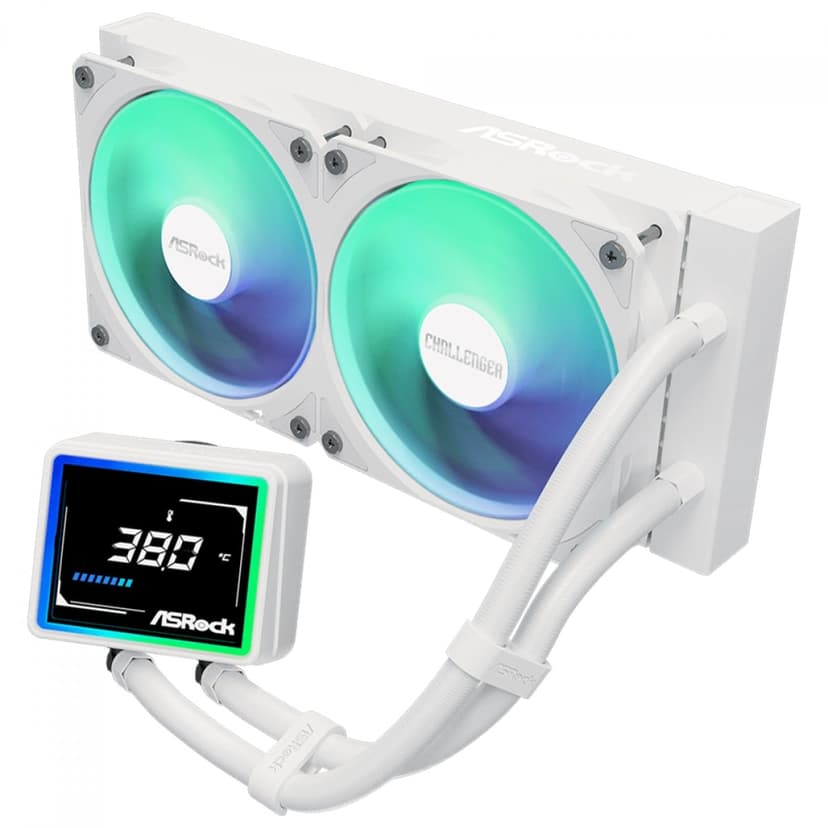 Water Cooler ASRock Challenger 240 Digital 240mm ARGB Branco - 90-ACLA24-WAAGA6
