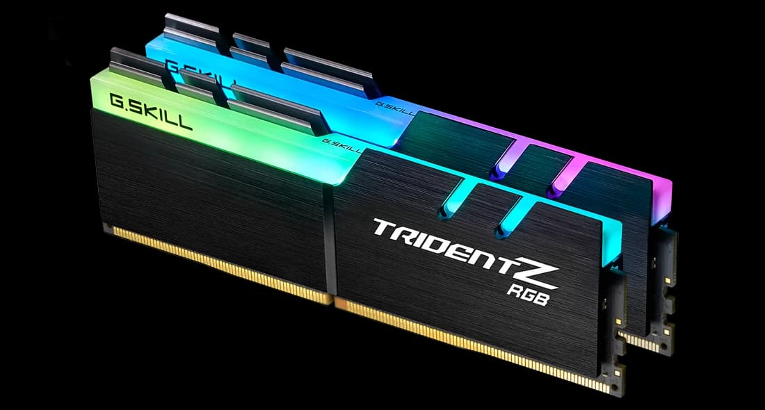 G.Skill Trident Z RGB 16GB (2x8GB) DDR4 G.Skill Trident Z RGB 16GB (2x8GB) DDR4 3600MHz CL18 Preto - F4-3600C18D-32GTZR