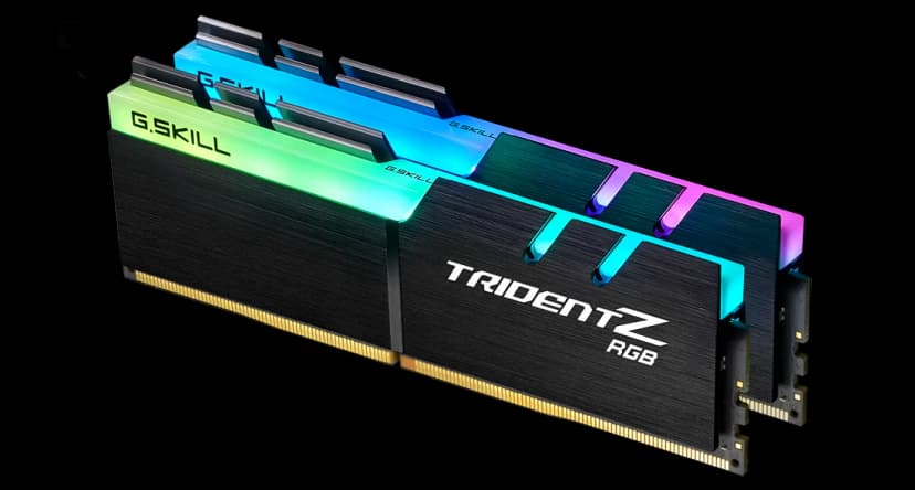 G.Skill Trident Z RGB 16GB (2x8GB) DDR4 3600MHz CL18 Preto - F4-3600C18D-32GTZR